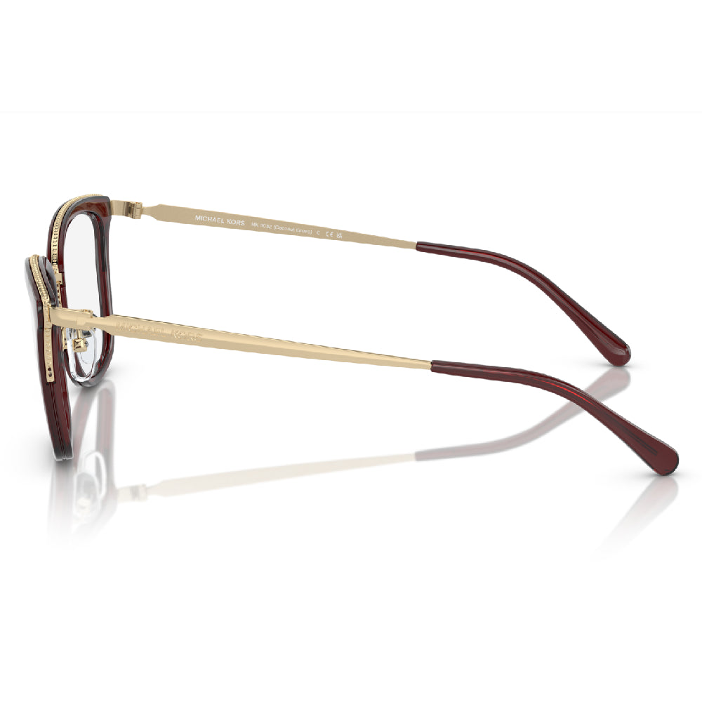 Gafas de Vista para mujer Michael Kors 3032 Coconut Grove 3949 - Metálicas color Rojo