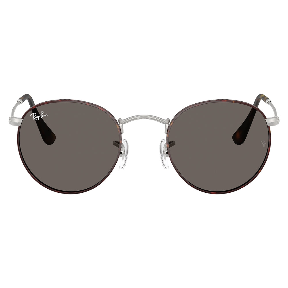 Gafas de Sol para Hombre Ray-Ban 3447 Round Metal 9277B1 - metálicas color Plateado/café