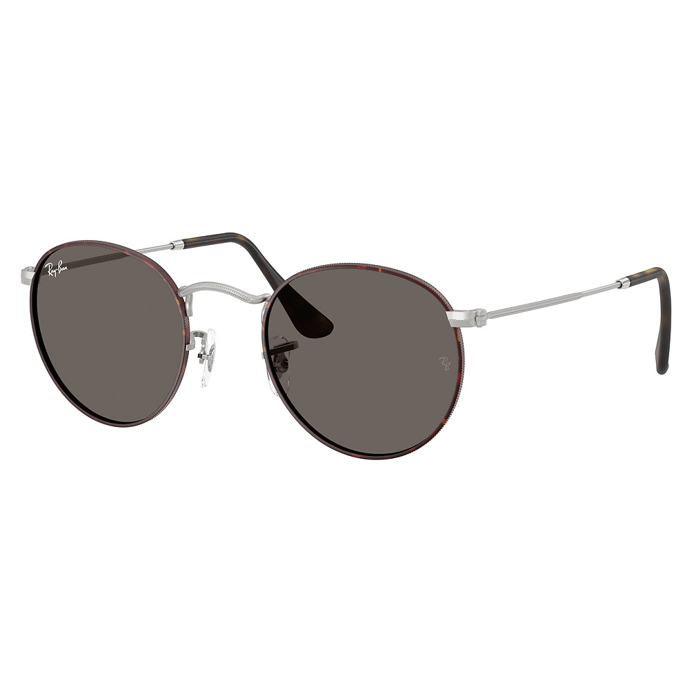 Gafas de Sol para Hombre Ray-Ban 3447 Round Metal 9277B1 - metálicas color Plateado/café