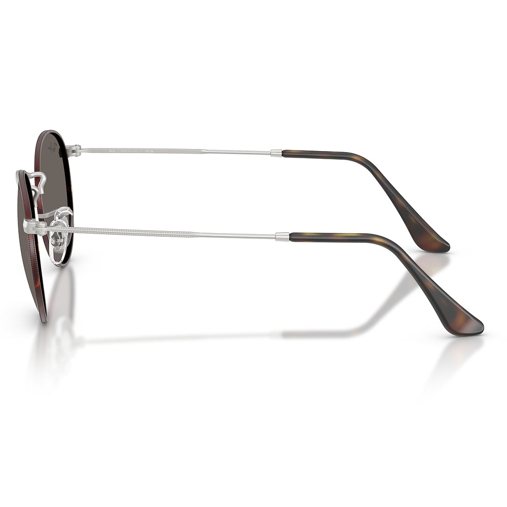 Gafas de Sol para Hombre Ray-Ban 3447 Round Metal 9277B1 - metálicas color Plateado/café