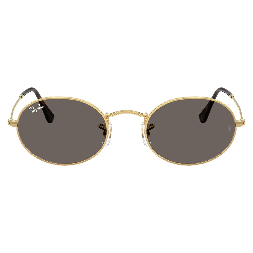 Gafas de Sol para Hombre Ray-Ban 3547N Oval 001/B1 - metálicas color Dorado