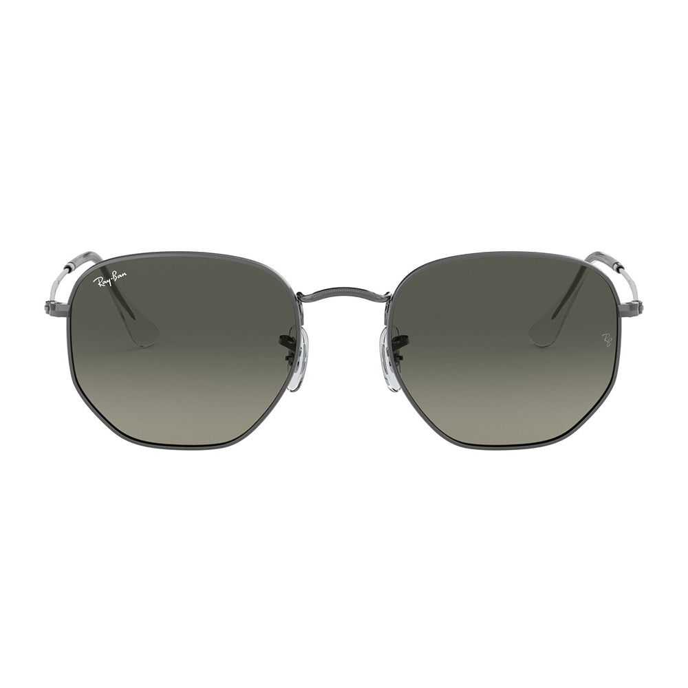 Gafas De Sol Ray-Ban 3548N para hombre y mujer, metálicas, aro completo, forma de ojo irregular, de color negro, con lente negro