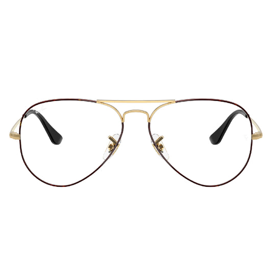 Gafas de Vista para Hombre Ray-Ban 6489 Aviator 3175 metálicas color Negro
