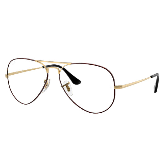Gafas de Vista para Hombre Ray-Ban 6489 Aviator 3175 metálicas color Negro