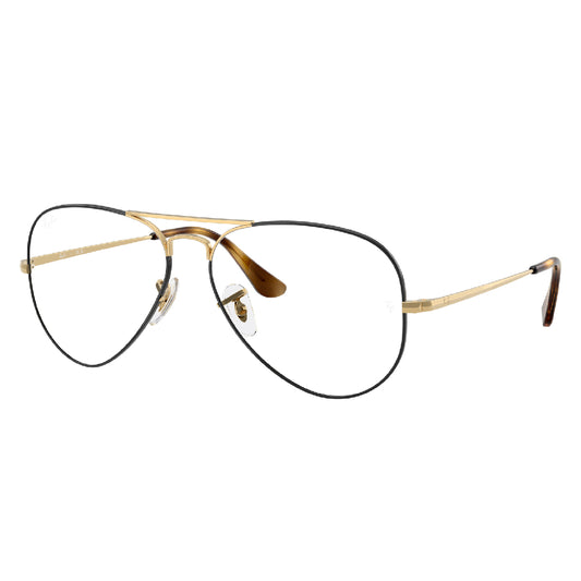 Gafas de Vista para Hombre Ray-Ban 6489 Aviator 3177 metálicas color Café