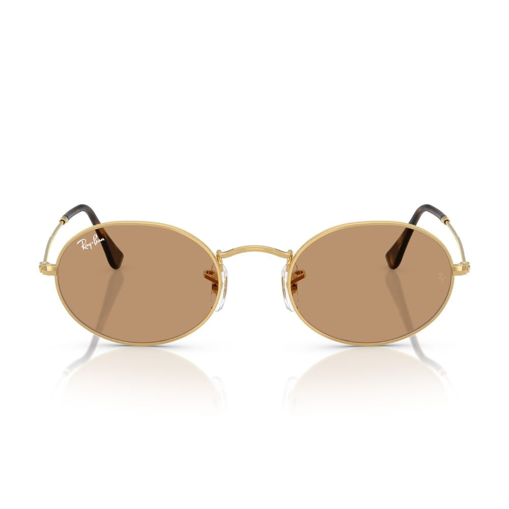 Gafas de Sol unisex Ray-Ban 3547 Oval metálicas color Café