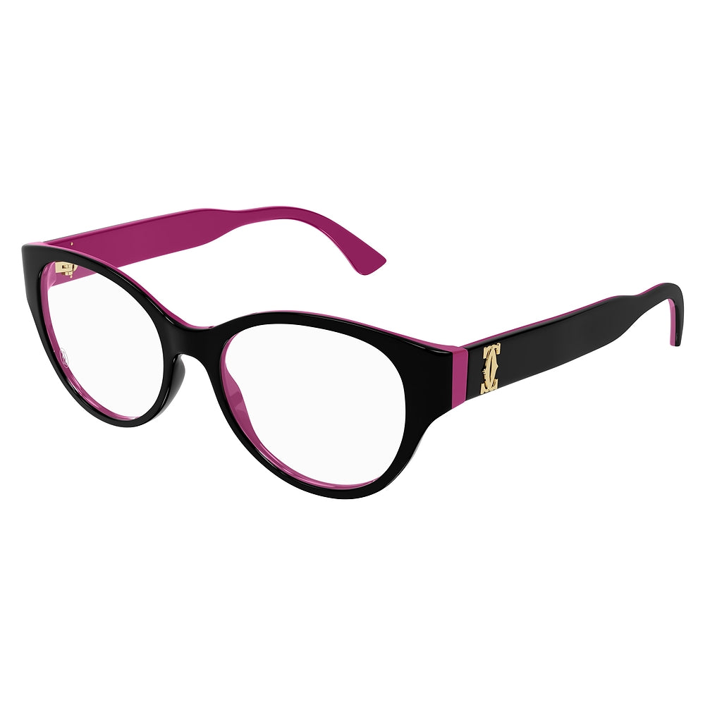Gafas de Vista para Mujer Cartier Ct0315O-005 - en acetato color Negro/rosado
