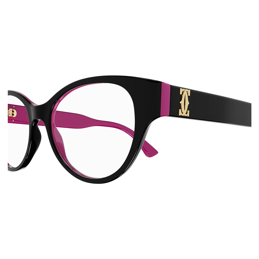 Gafas de Vista para Mujer Cartier Ct0315O-005 - en acetato color Negro/rosado
