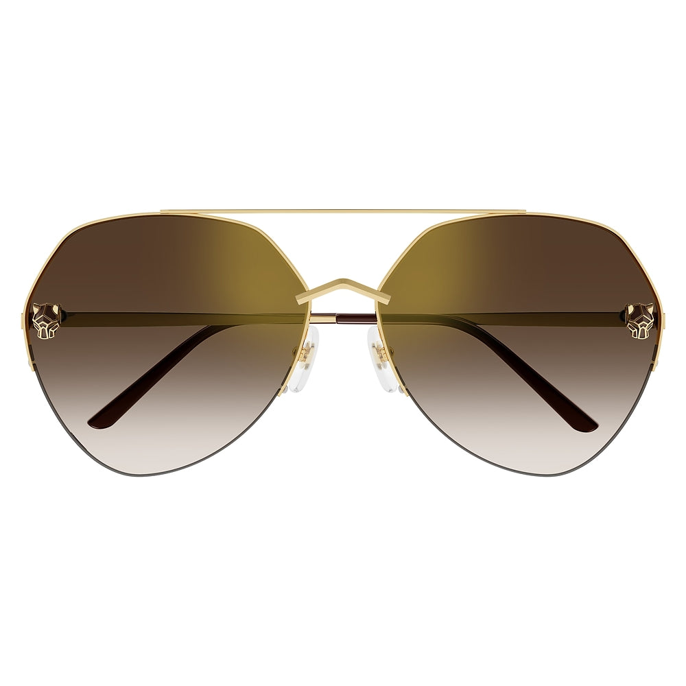 Gafas de Sol para Mujer Cartier Ct0355S-002 - metálicas color Dorado