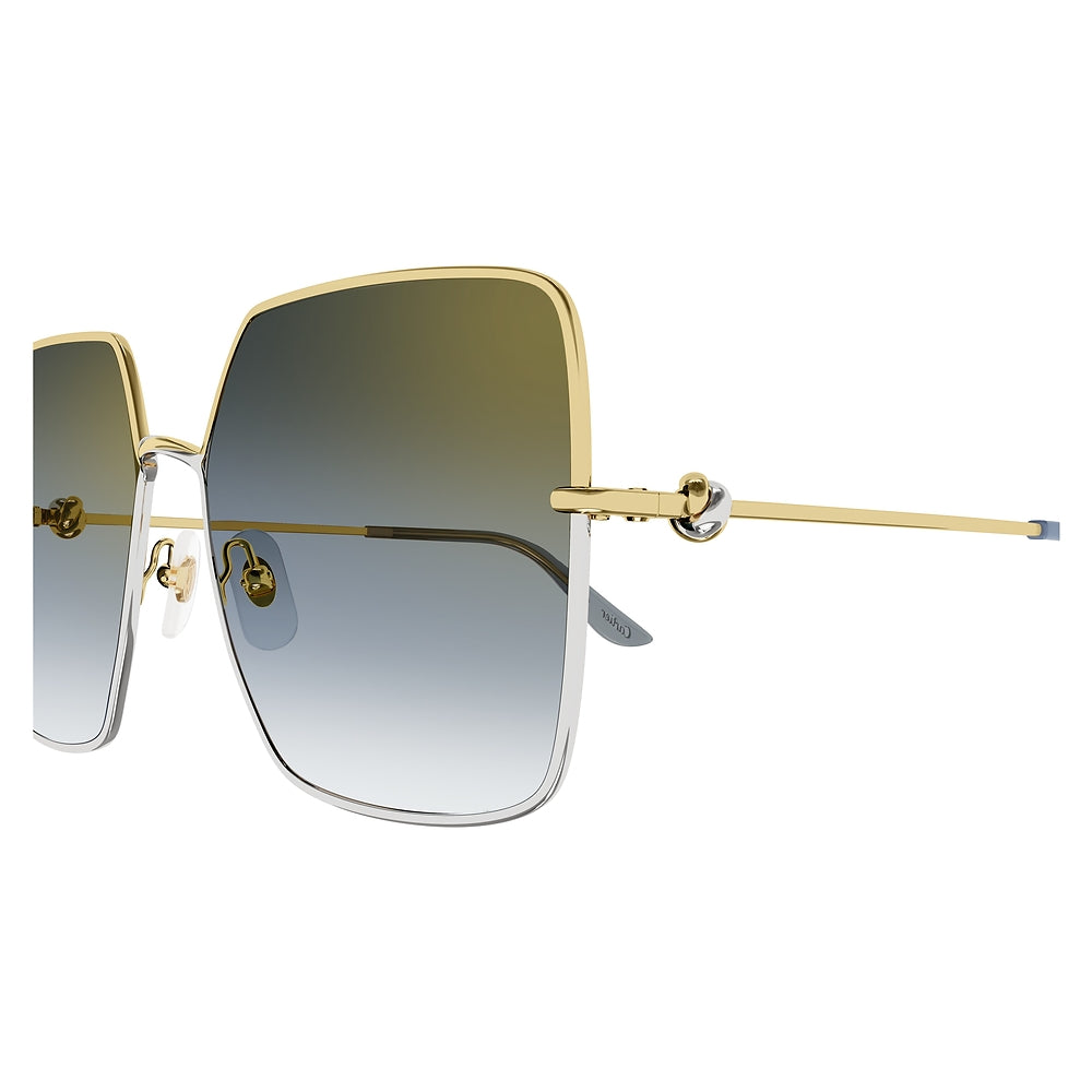 Gafas de Sol para Mujer Cartier Ct0361S-001 Gold Grey 61 001 - metálicas color Dorado