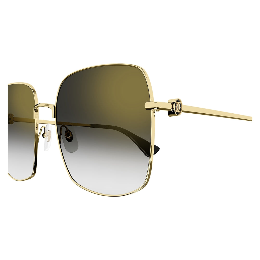 Gafas de Sol para Mujer Cartier Ct0401S-001 Gold 60 001 - metálicas color Dorado