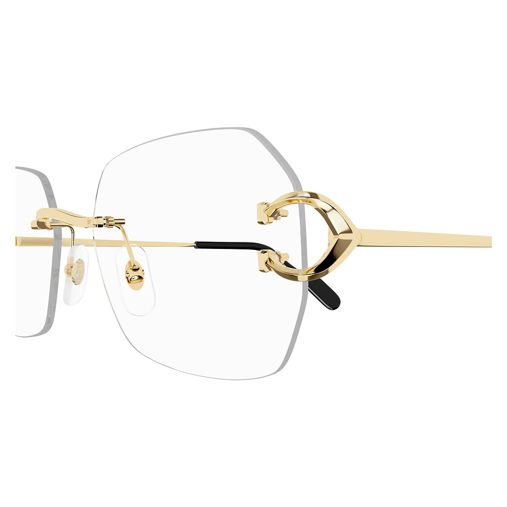 Gafas de Vista para Mujer Cartier Ct0416O-001 Gold 57 001 - metálicas color Dorado