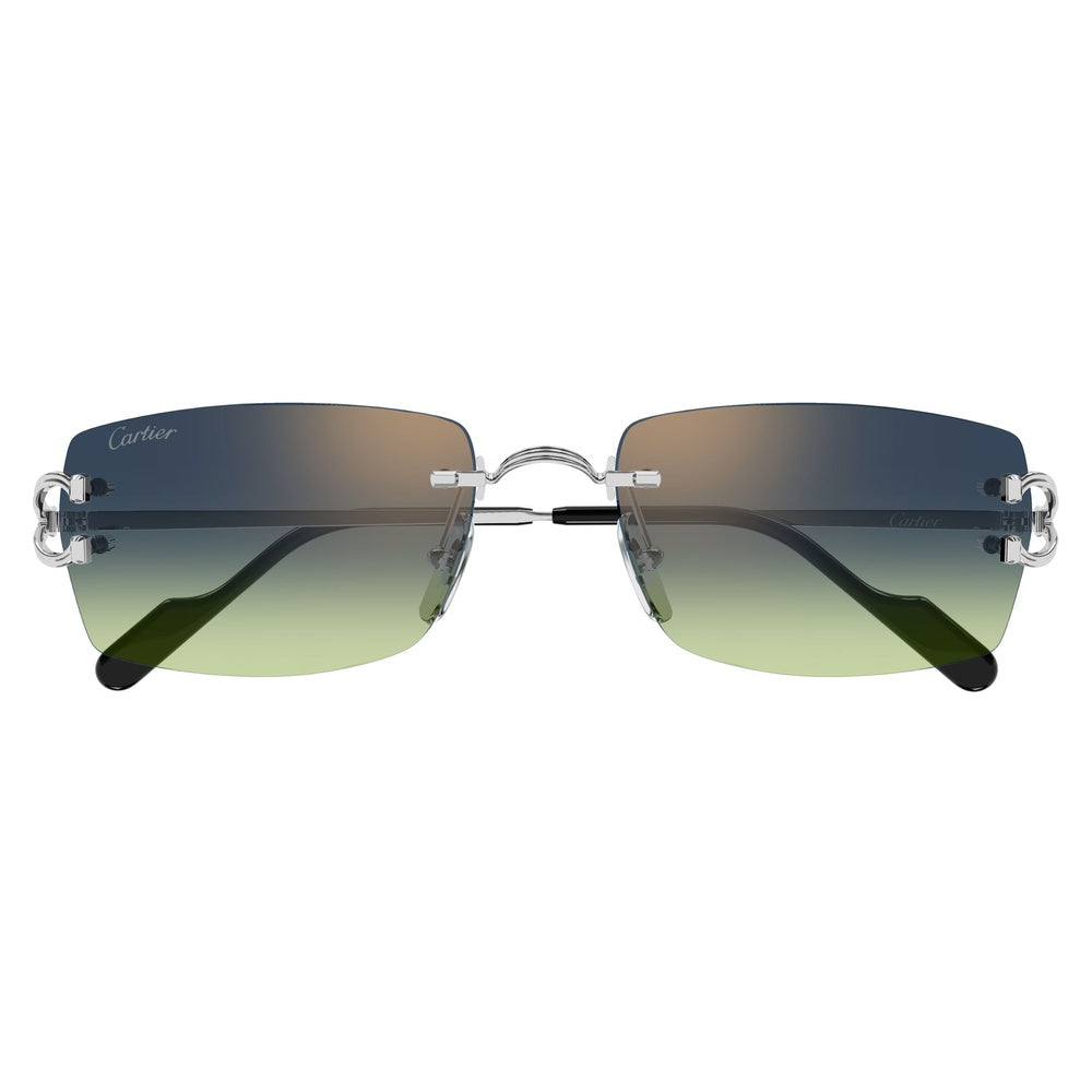 Gafas de Sol para Hombre Cartier 0550S 008 - metálicas color Plateado
