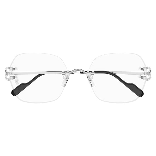 Gafas de Vista para Mujer Cartier Ct0564O-002 Silver 55 002 - metálicas color Plateado