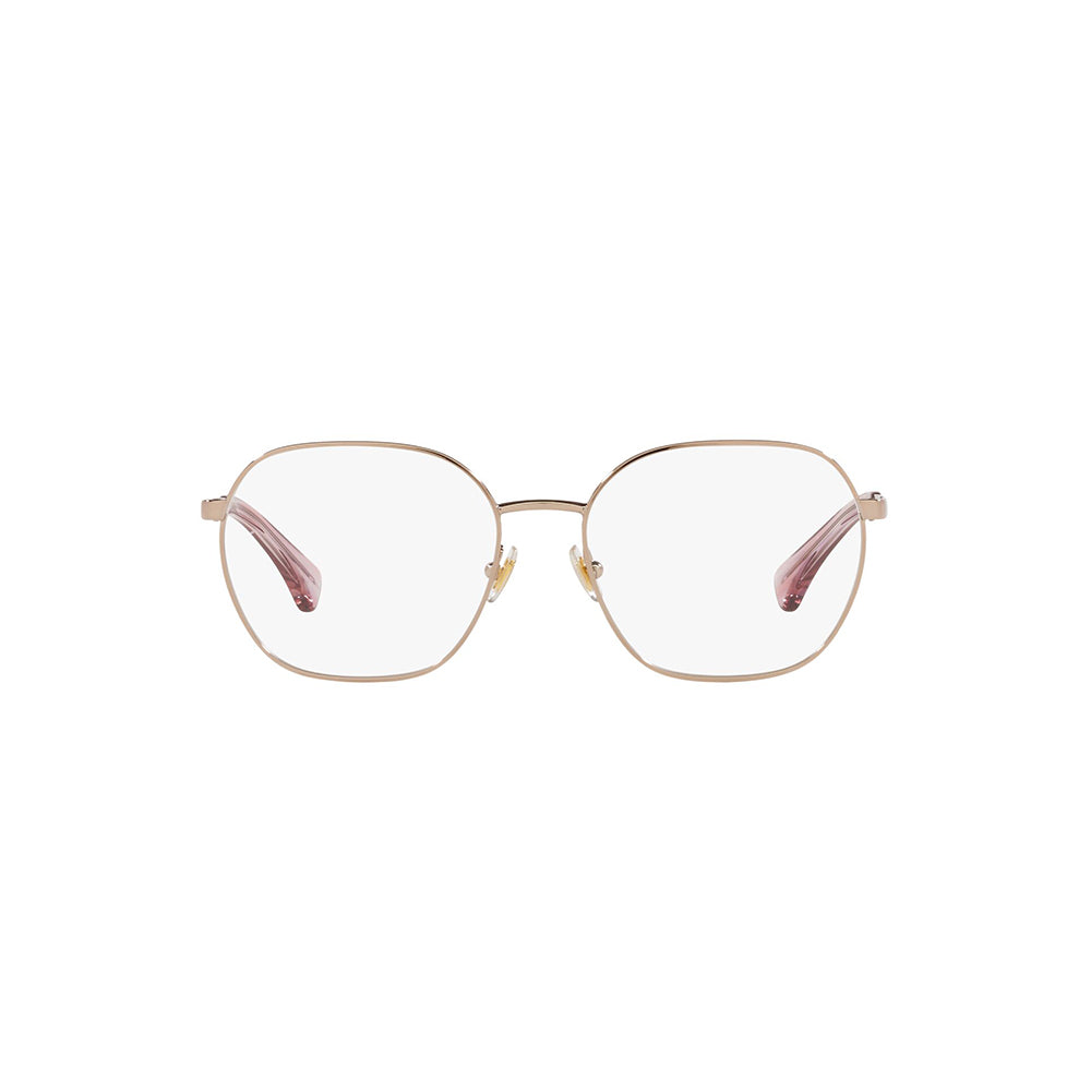Gafas de vista Ralph 6051, para mujer, aro completo, metálicas, de color oro rosa.