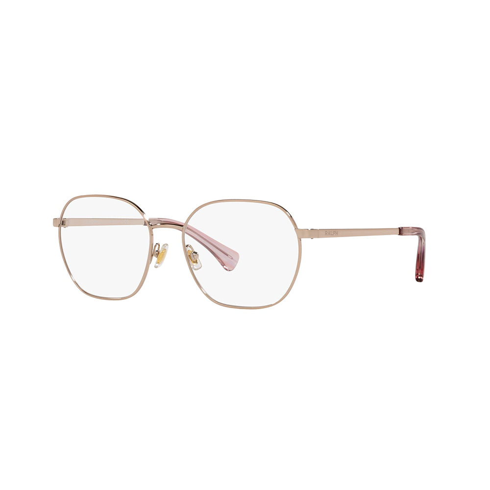 Gafas de vista Ralph 6051, para mujer, aro completo, metálicas, de color oro rosa.