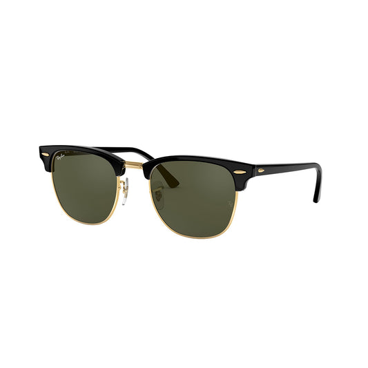Gafas De Sol Ray-Ban 3016, unisex, en acetato, aro completo, en forma redonda, de color negro, con lente verde.