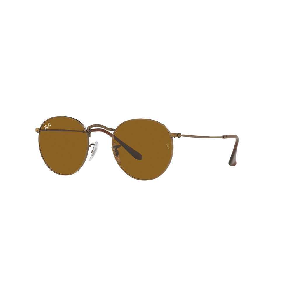 Gafas de Sol para Hombre Ray-Ban 3447, montura circular Aro completo - Metálicas de color bronce, con lente café.
