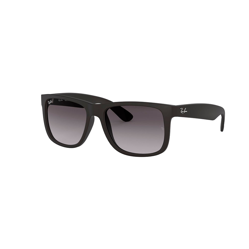 Gafas De Sol Ray-Ban 4165 para mujer y hombre, en acetato, tipo de montura aro completo, de color negro, con lente gris.