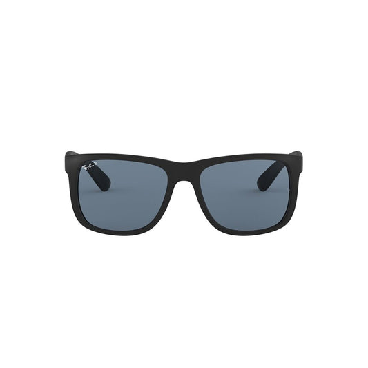 Gafas De Sol Ray-Ban 4165 para mujer y hombre, en acetato, tipo de montura aro completo, de color negro, con lente azul.