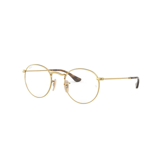 Gafas de Vista para Mujer Ray-Ban 3447V- Metálicas, de forma redonda, de color dorado.