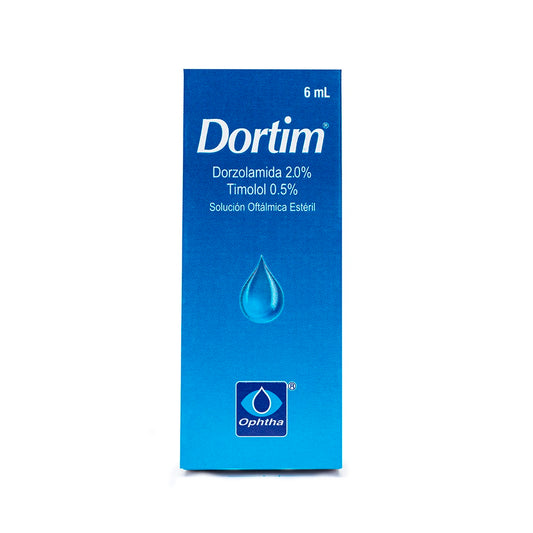 Solución oftálmica estéril, con dorzolamida y timolol, de 6 ML.