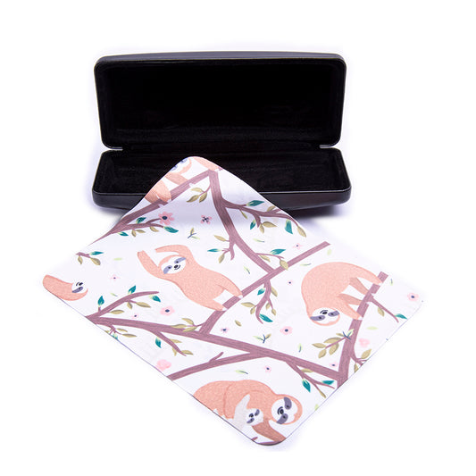 Paño de microfibra con estampado de osos perezosos color Blanco