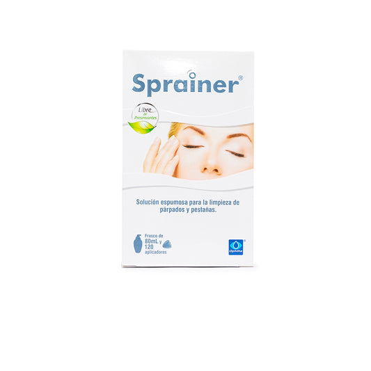 Producto para limpieza de párpados y pestañas del laboratorio Optha, de 80 ml.