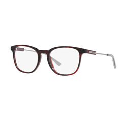 Gafas de Vista para Hombre Prada 19ZV - En acetato, montura en forma de almohada, de color havana roja.