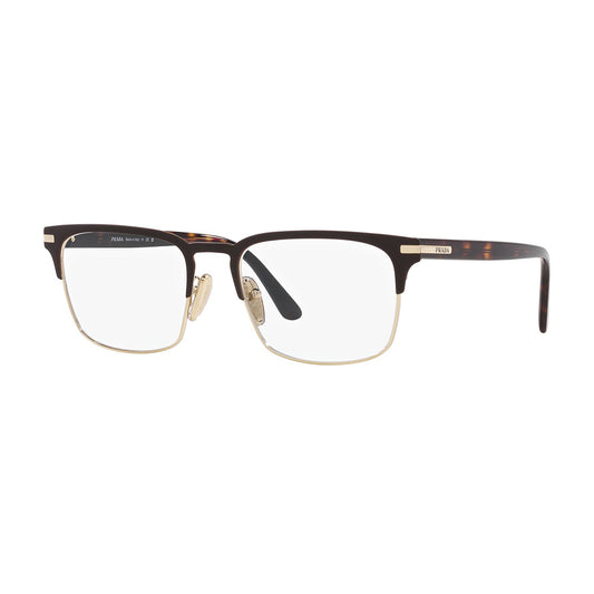 Gafas de Vista para Hombre Prada 58ZV - Metálicas color Café y Dorado.