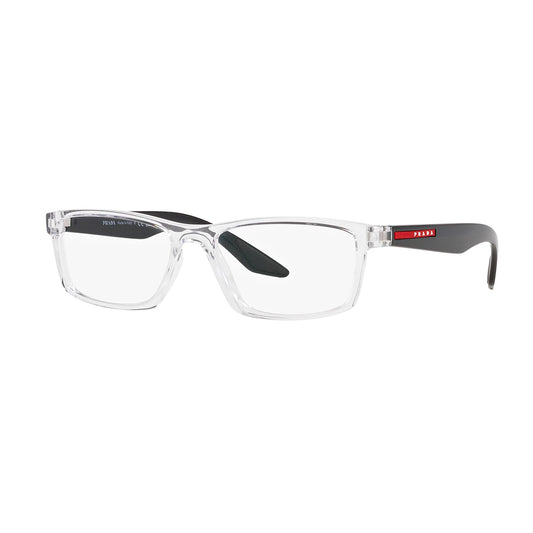 Gafas de Vista, Prada 04PV para hombre, en acetato, inyectadas, forma rectangular, de color transparente