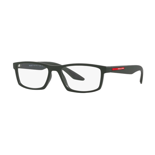  Gafas de Vista, Prada 04PV para hombre, en acetato, inyectadas, forma rectangular, de color verde.