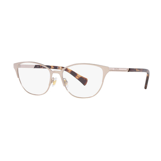 Gafas De Vista Ralph 6055 para mujer, metálica, forma de la montura cat eye aro completo, de color beige.