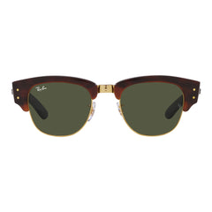 Gafas De Sol Ray-Ban 0316S, unisex, en acetato, forma de la montura cuadrada, en color cafe y dorado, con lente de color verde.