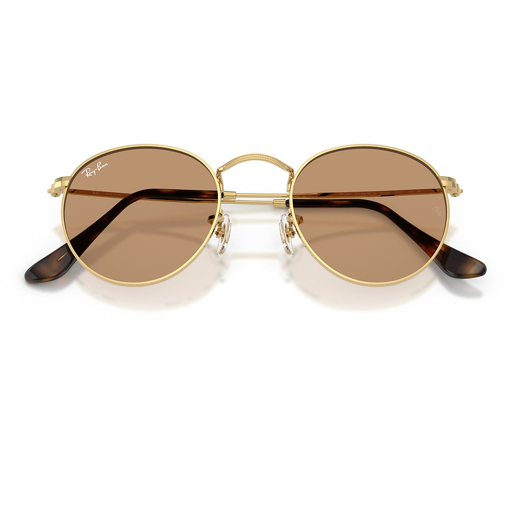 Gafas de Sol para Hombre Ray-Ban Round metal 3447 001/53 - Metálicas color Dorado
