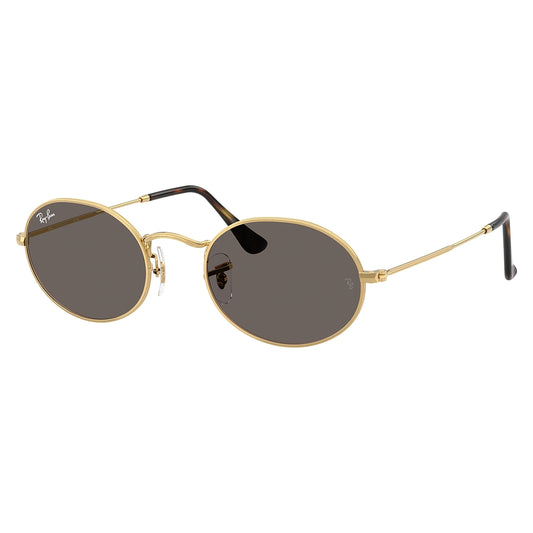 Gafas de Sol para Hombre Ray-Ban 3547N Oval 001/B1 - metálicas color Dorado