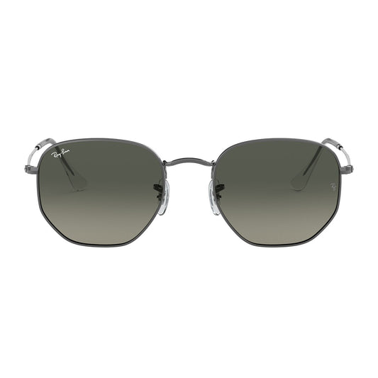 Gafas De Sol Ray-Ban 3548N para hombre y mujer, metálicas, aro completo, forma de ojo irregular, de color negro, con lente negro