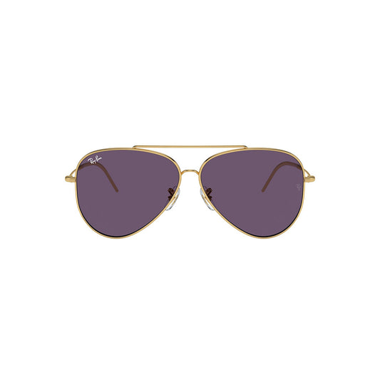 Gafas de Sol para Hombre Ray-Ban R0101S Aviator Reverse 001/1A - Metálicas color Dorado