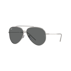 Gafas de Sol para Hombre Ray-Ban R0101S Aviator Reverse 003/GR - Metálicas color Plateado lente Negro.