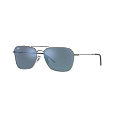 Gafas de Sol para Hombre y Mujer Ray-Ban Reverse 0102S - Metálicas, Aro completo, color gris, lente azul