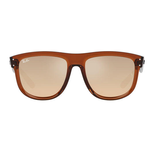 Gafas de Sol, Ray-Ban R0501S para hombre, en acetato, cuadradas, de color café, con lente café