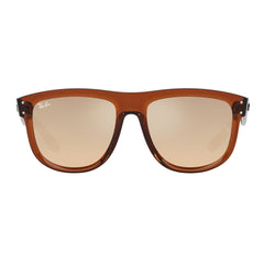 Gafas de Sol, Ray-Ban R0501S para hombre, en acetato, cuadradas, de color café, con lente café