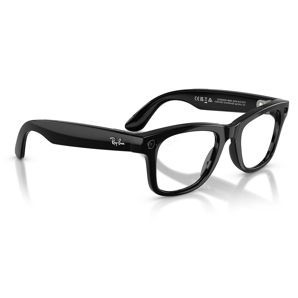 Gafas de vista Ray-Ban Meta Wayfarer Unisex 601/1M - en nylon inyectado, color Negro