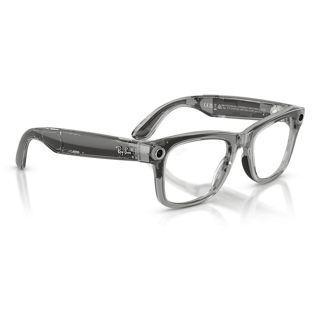 Gafas de vista Ray-Ban Meta Wayfarer Unisex 6840MF - en nylon inyectado, color Gris