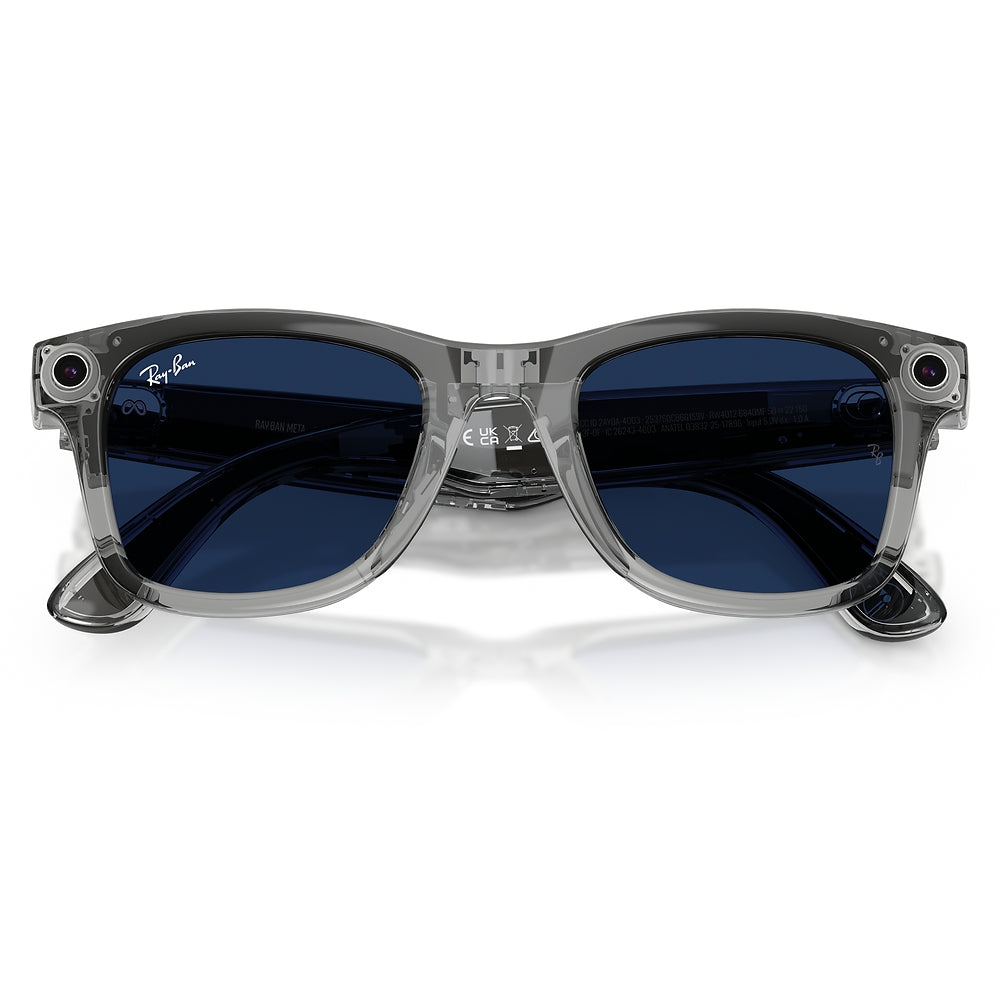 Gafas de vista Ray-Ban Meta Wayfarer Unisex 6840MF - en nylon inyectado, color Gris