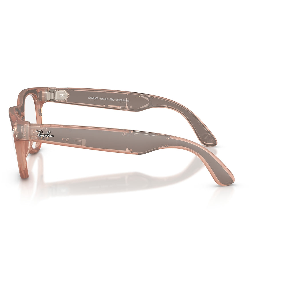 Gafas de vista Ray-Ban Meta Headliner Unisex 68901Z - en nylon y acetato, color Rosado