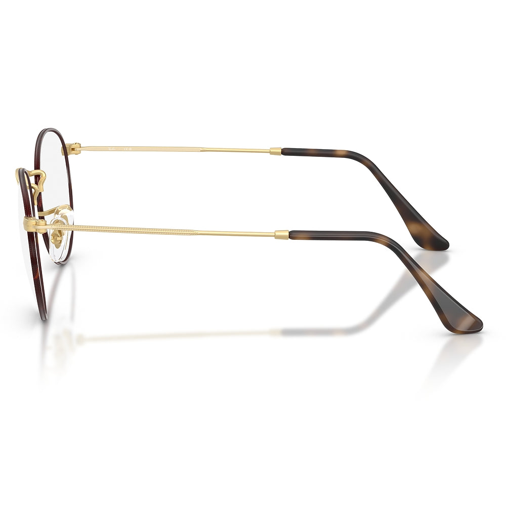 Gafas de Vista para Hombre Ray-Ban 3447V Round Metal 3188 - metálicas color Dorado/café
