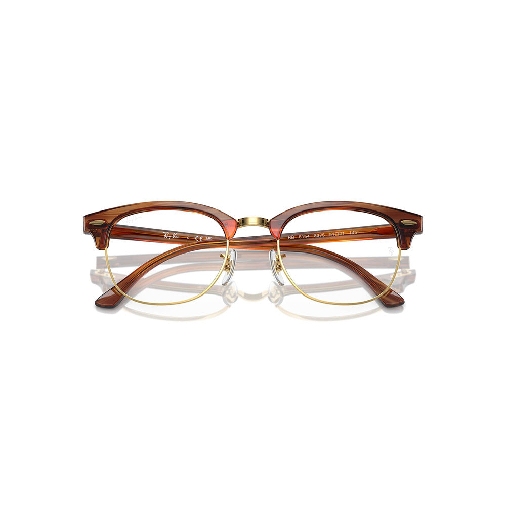 gafas-de-vista-para-hombre-ray-ban-5154-clubmaster-8375-en-acetato-color-cafe