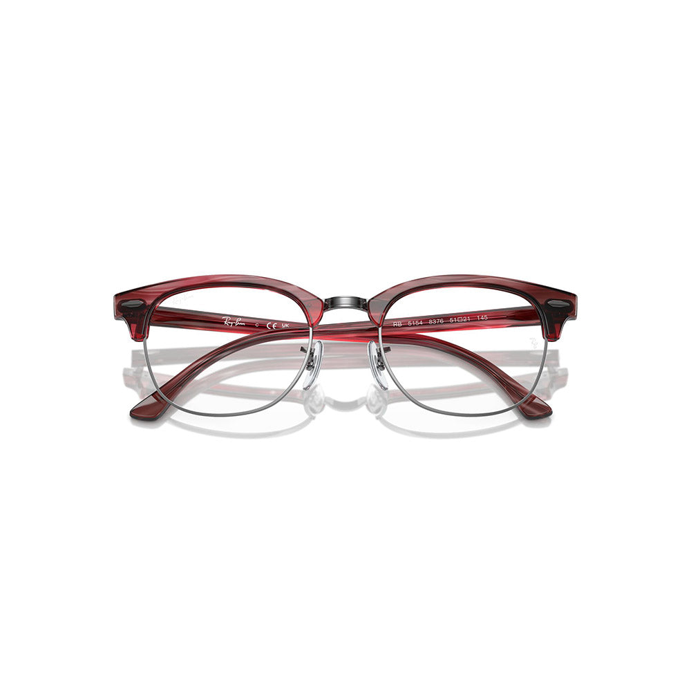 Gafas de Vista para Hombre Ray-Ban 5154 Clubmaster 8376 - En Acetato color Rojo