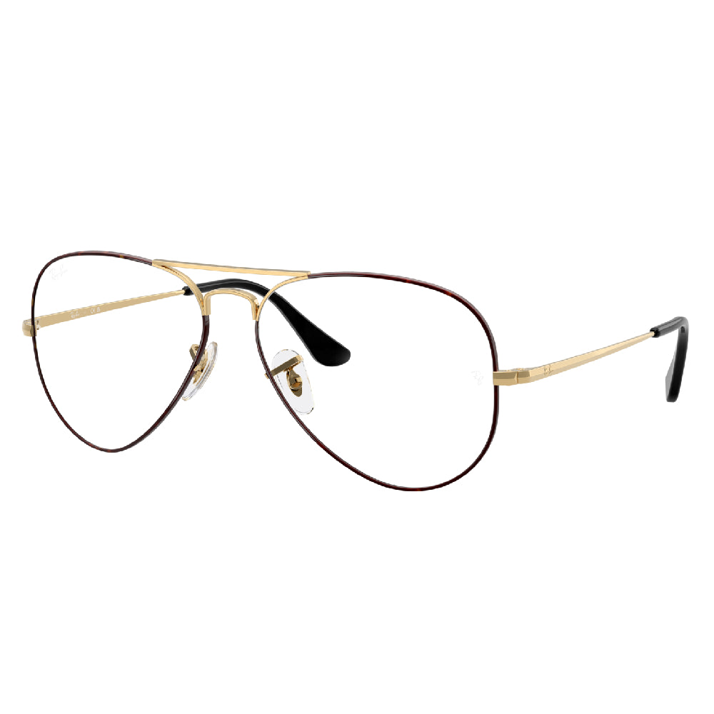 Gafas de Vista para Hombre Ray-Ban 6489 Aviator 3175 metálicas color Negro